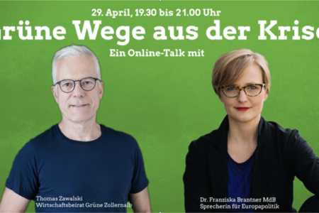 Politiker der Grünen Thomas Zawalski mit Franziska Brantner MdB.