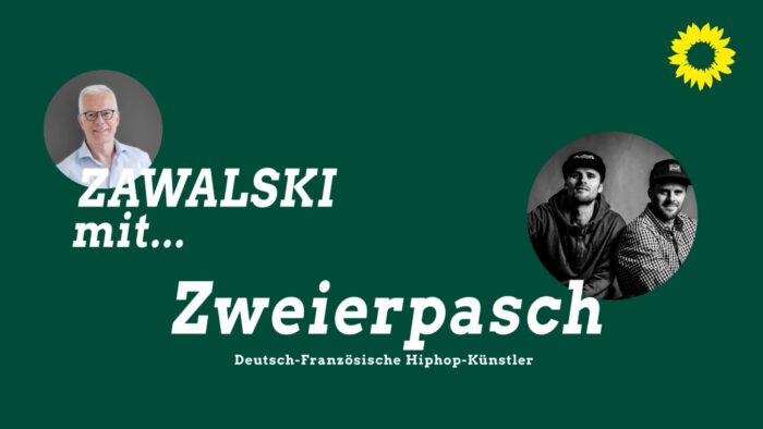 Thomas Zawalski mit Felix und Till Neumann von Zweierpasch.